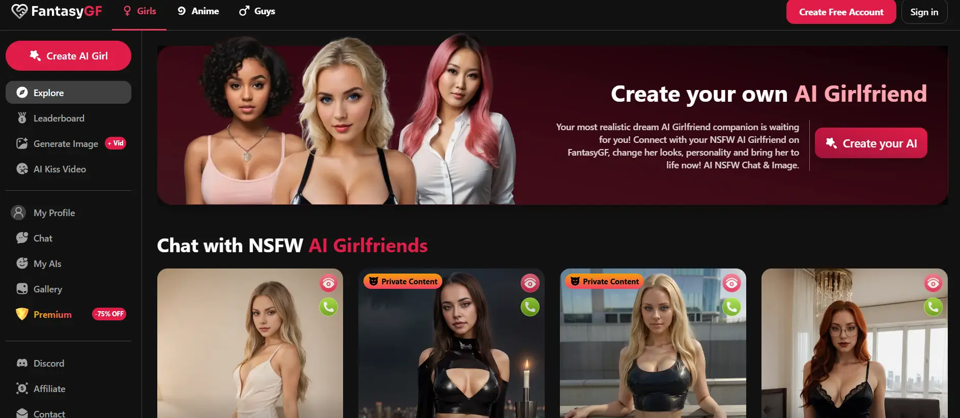 FantasyGF.com AI App