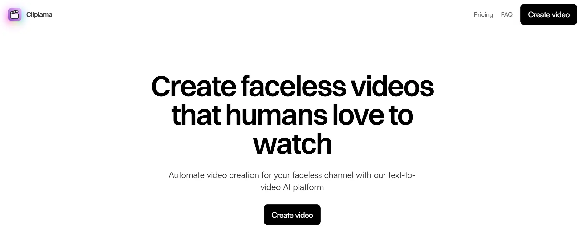 Cliplama AI Faceless Video Maker