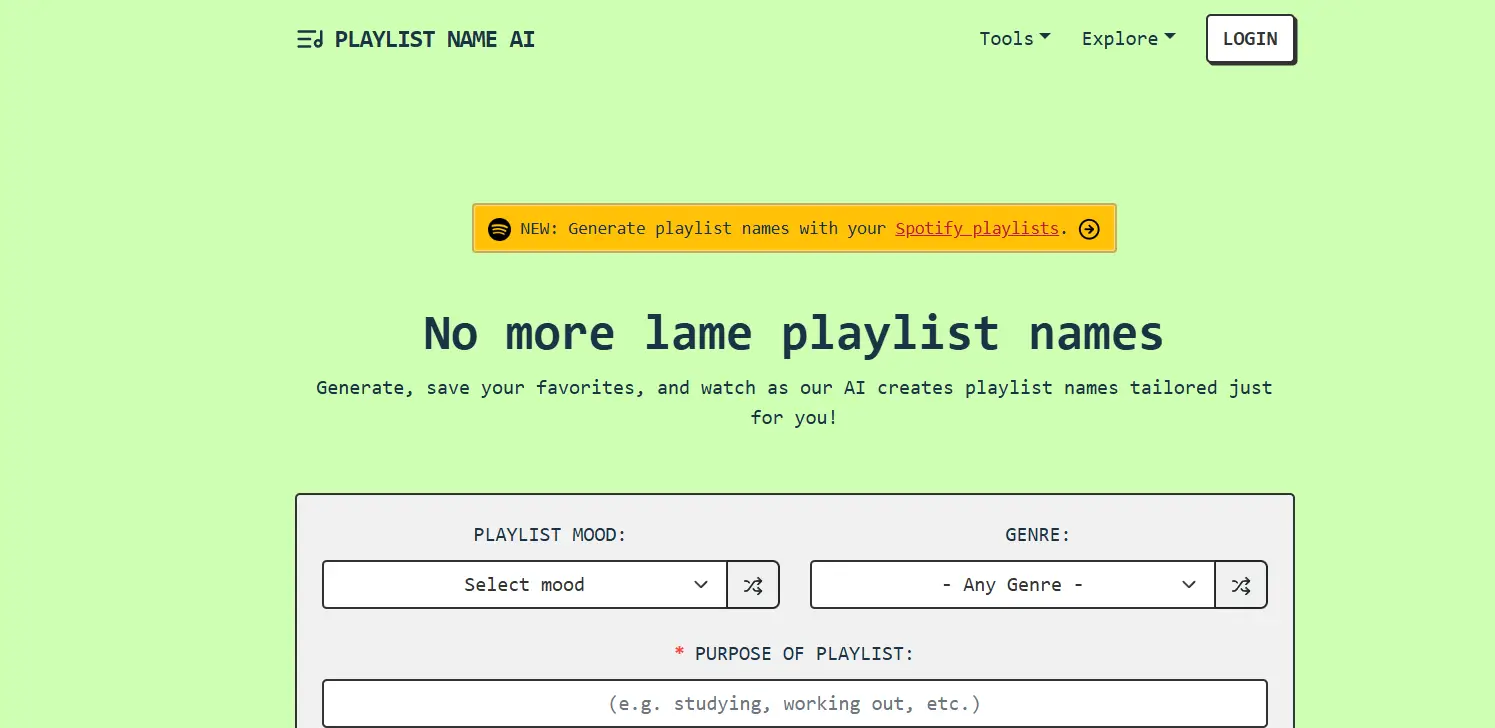 Playlist Name AI Generator