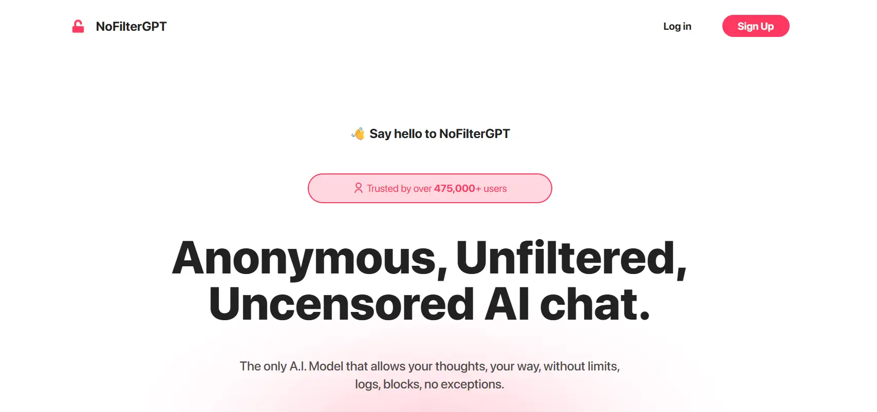 NoFilterGPT Uncensored AI