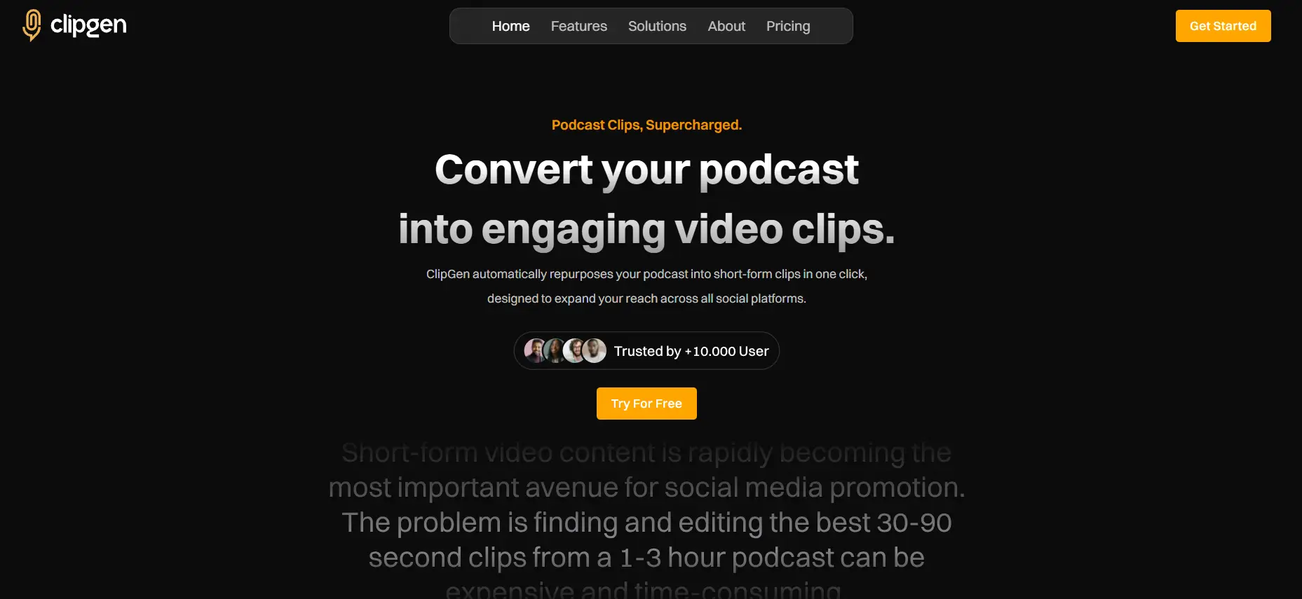 ClipGen Podcast to Clips