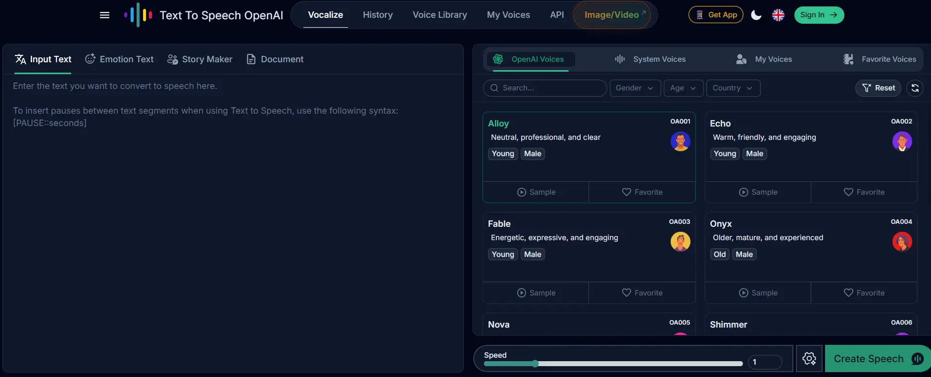 Text To Speech OpenAI App