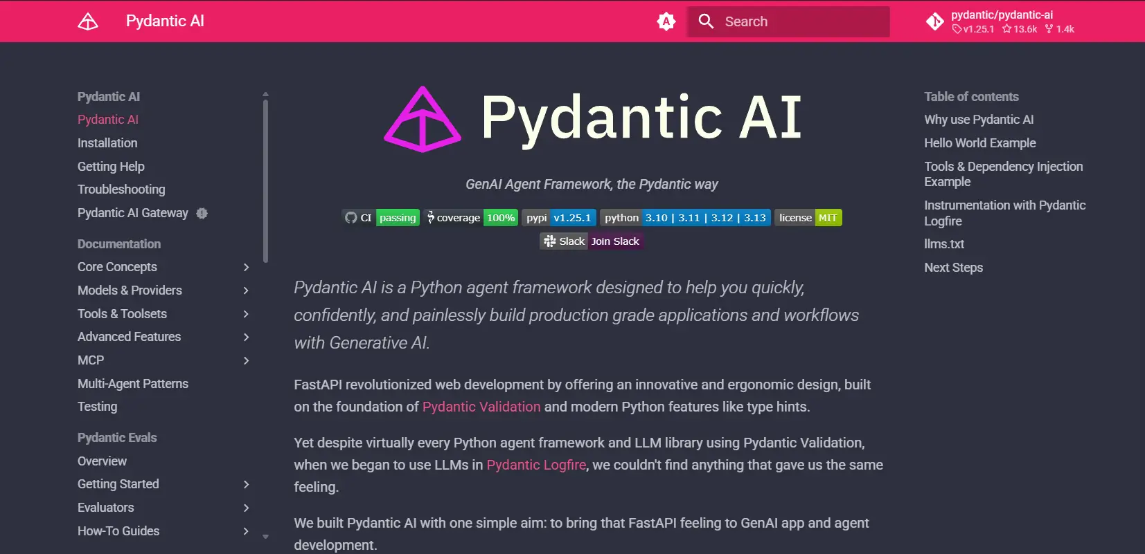 Pydantic AI Python Framework