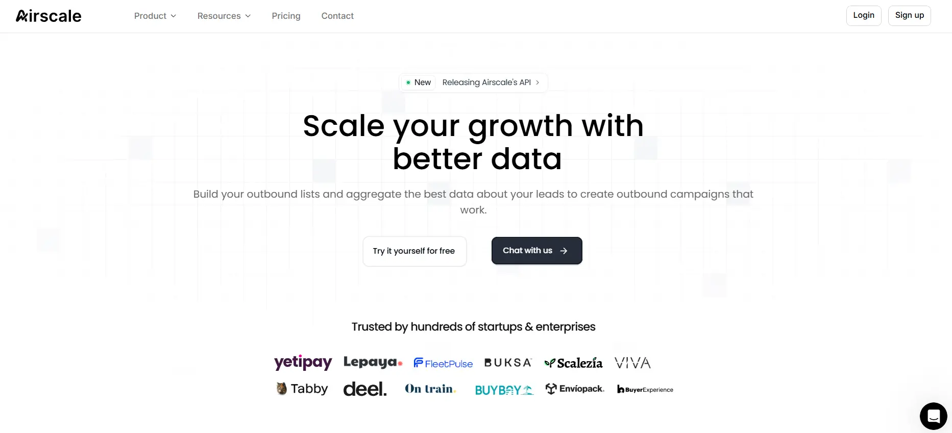 Airscale data enrichment and TAM sourcing