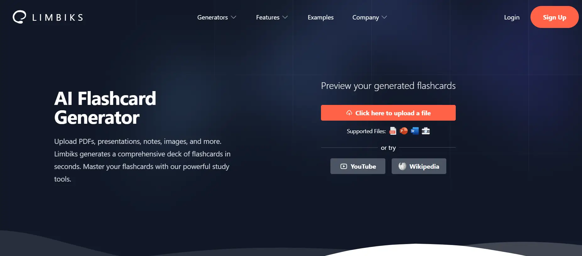 Limbiks AI Flashcard Generator with PDF to Anki Sync