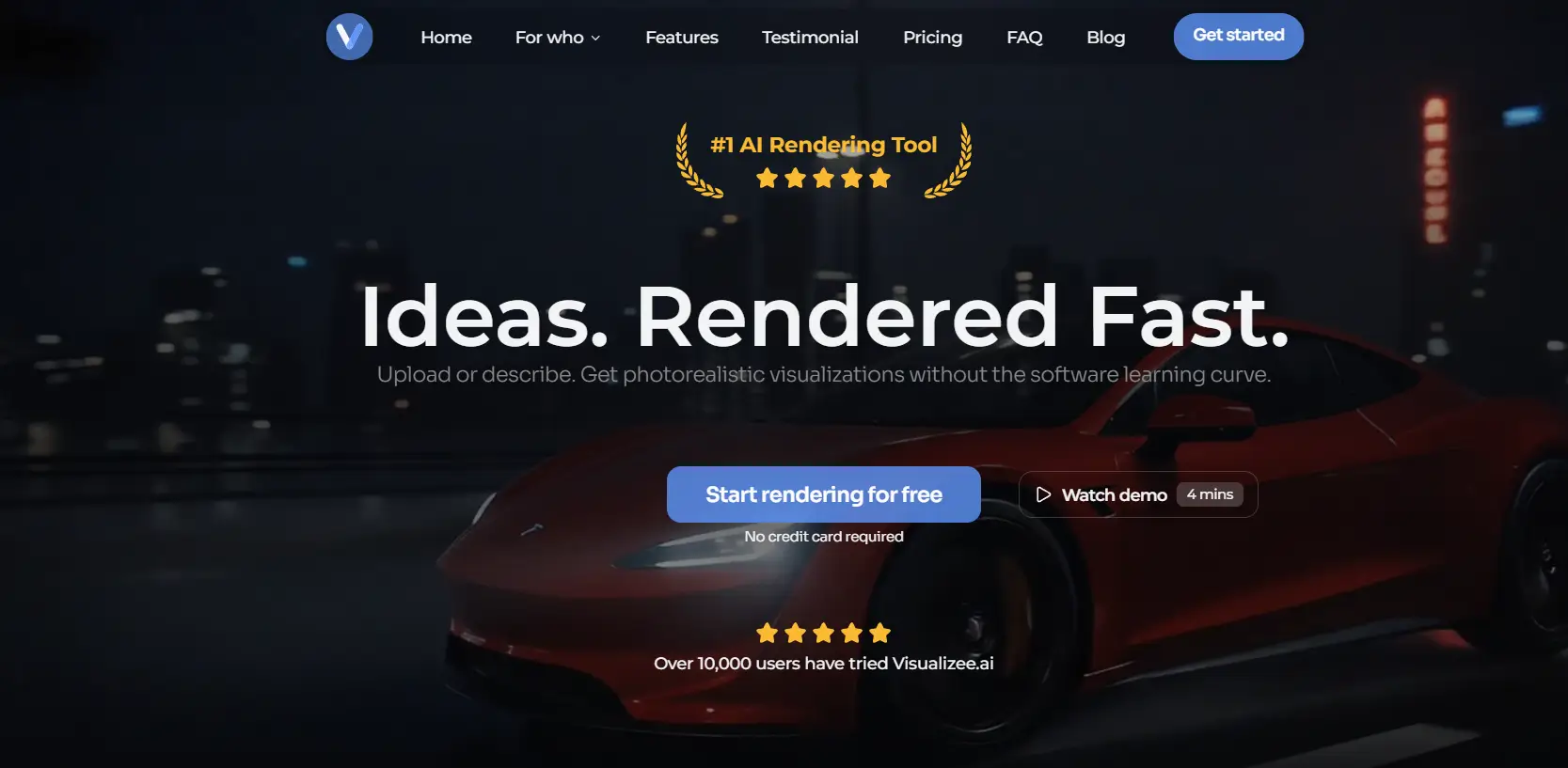 Visualizee.ai Sketch and 3D Model to Render