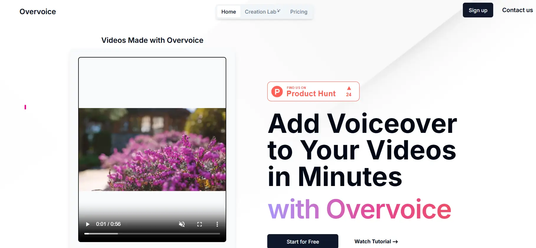 overvoice.ai - AI Voiceover Generator